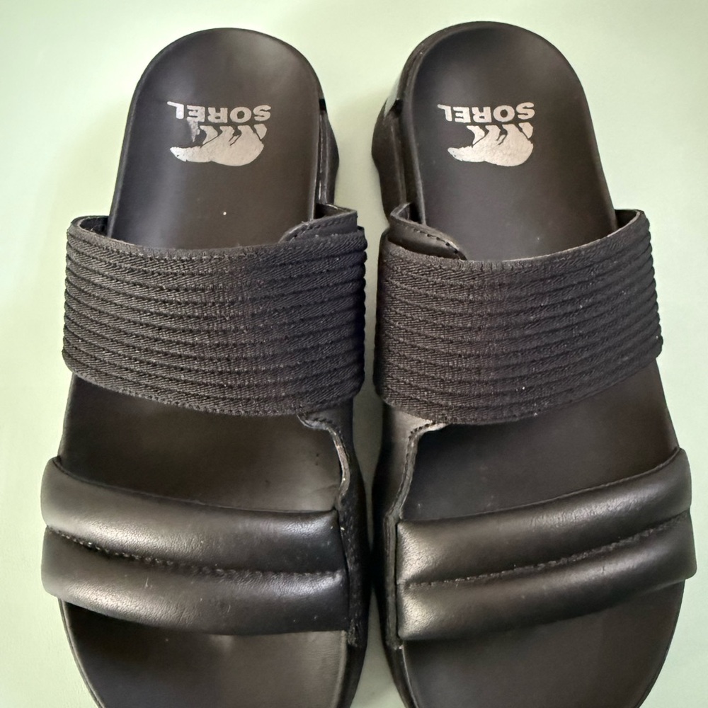 Sorel Women's Black Slide Sandals